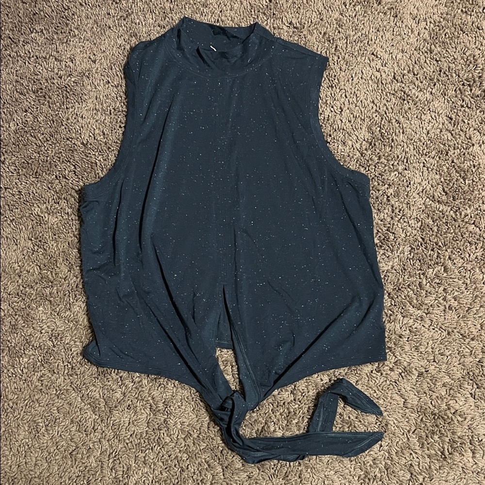 Lululemon Sleeveless Blue Tie-Front Top